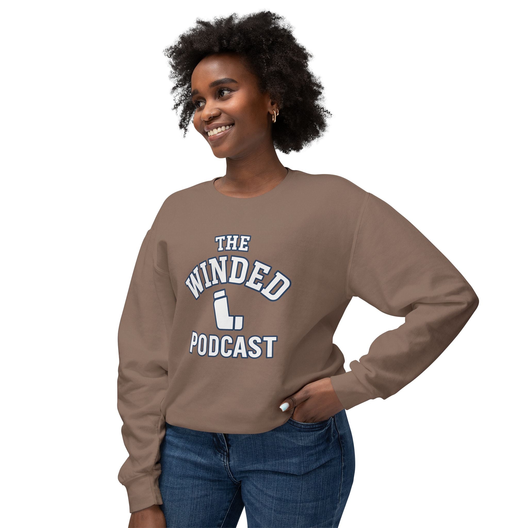 Winded Podcast Lightweight Crewneck Sweatshirt
