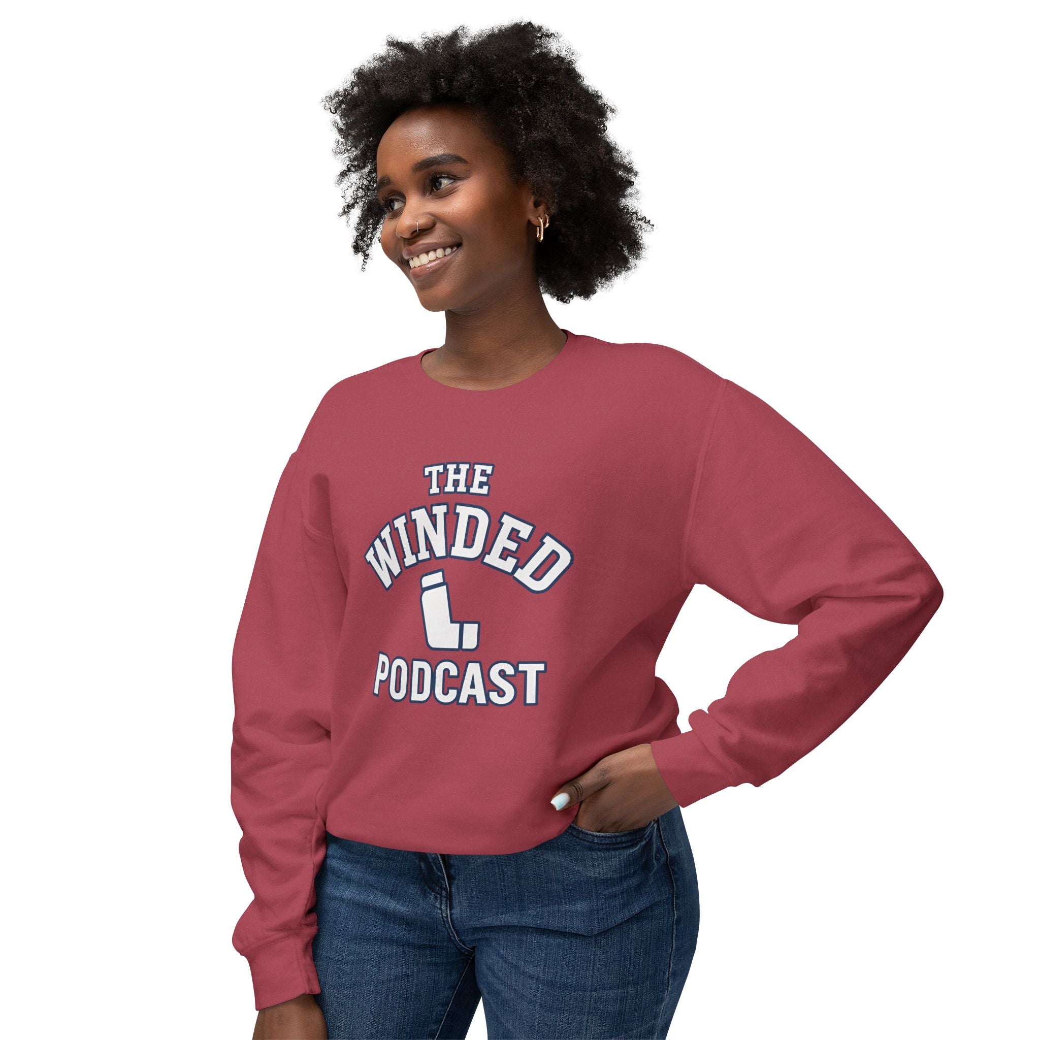 Winded Podcast Lightweight Crewneck Sweatshirt