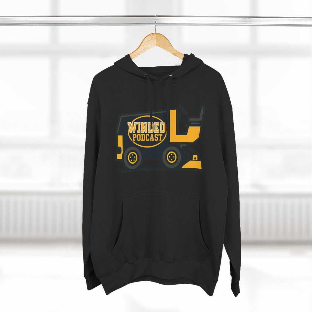 Fleece Hoodie - Winded Podcast Zamboni Logo