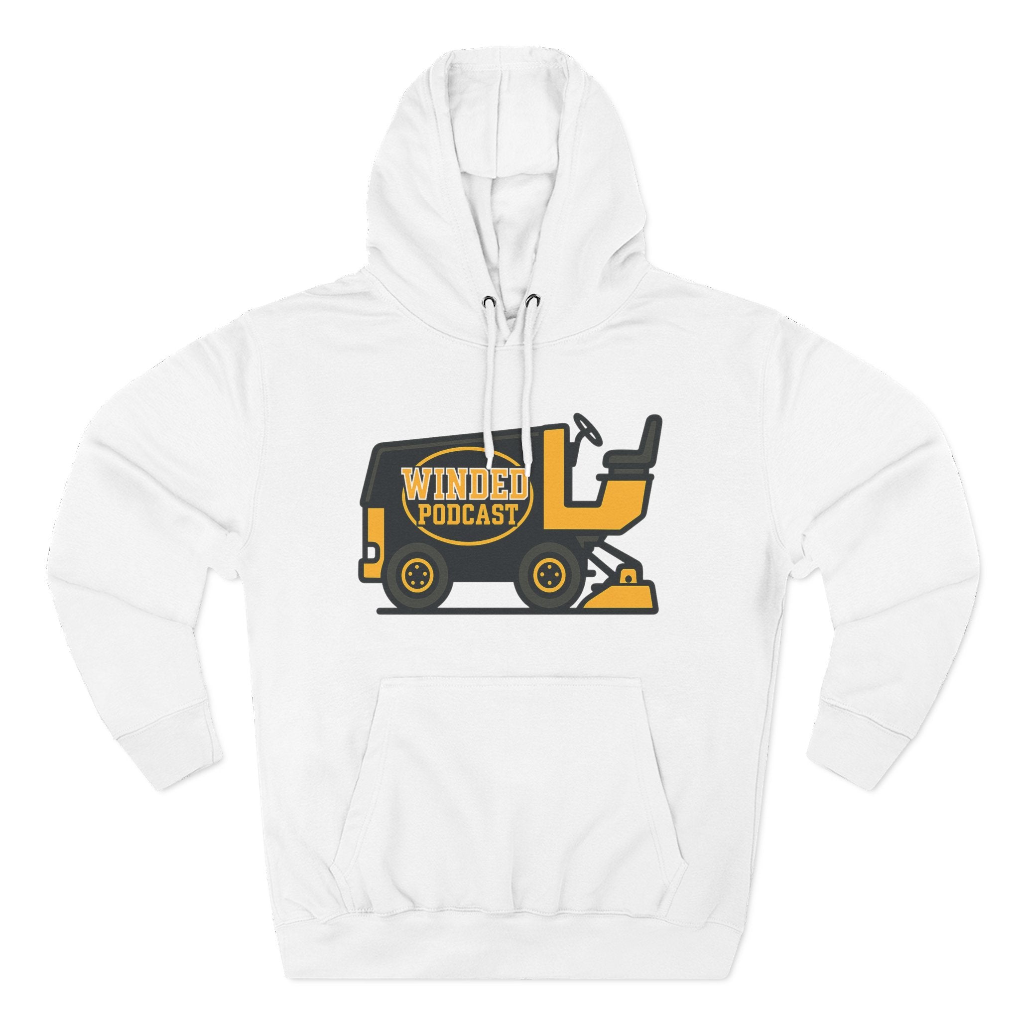 Fleece Hoodie - Winded Podcast Zamboni Logo