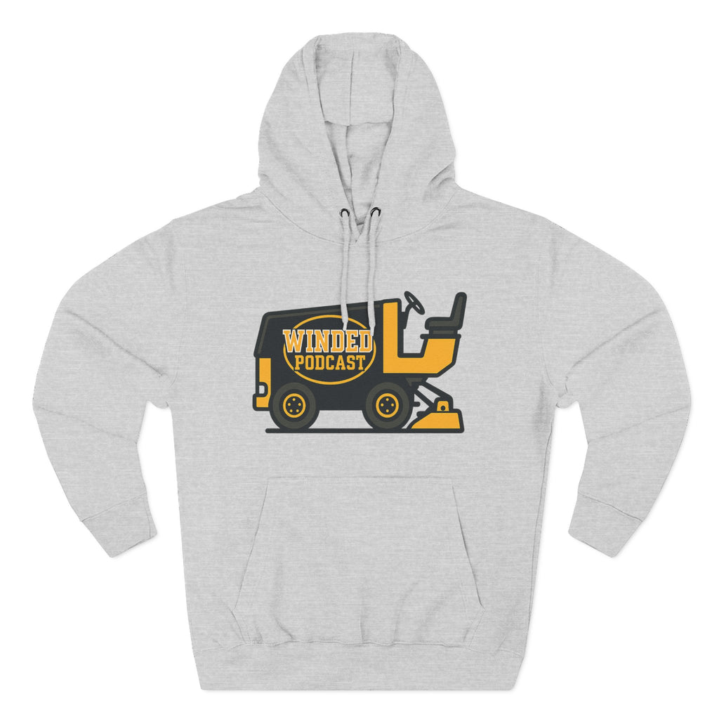Fleece Hoodie - Winded Podcast Zamboni Logo