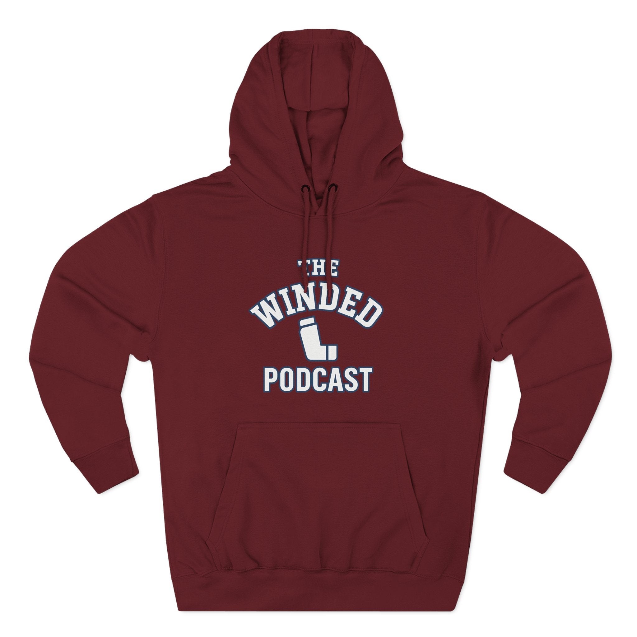 Winded Podcast Fleece Hoodie, Cozy Hoodie for Podcast Lovers, Gift for Podcasters, Casual Wear, White Hoodie