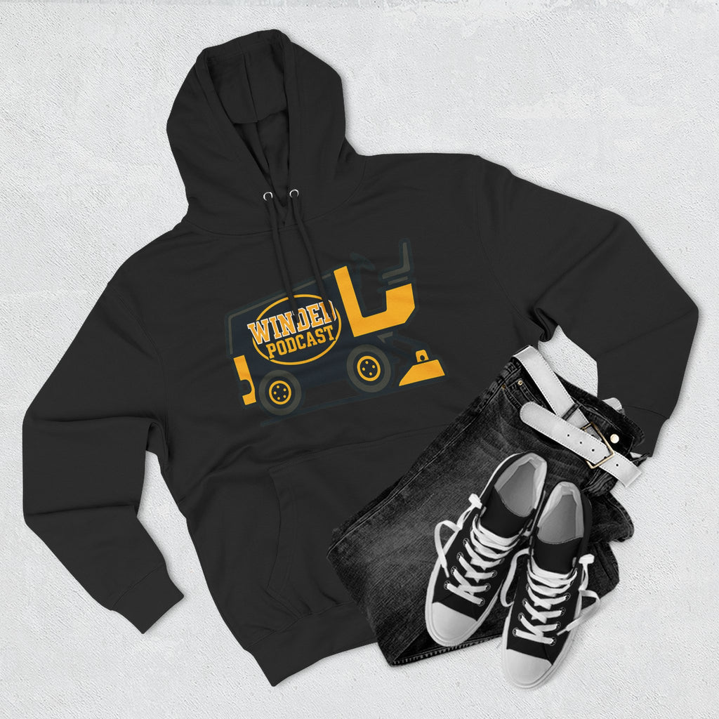 Fleece Hoodie - Winded Podcast Zamboni Logo
