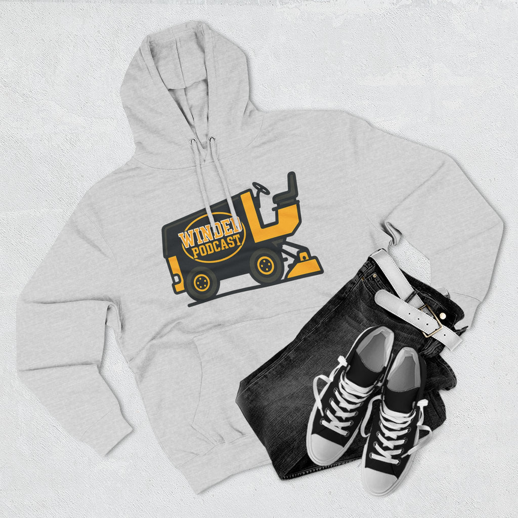 Fleece Hoodie - Winded Podcast Zamboni Logo