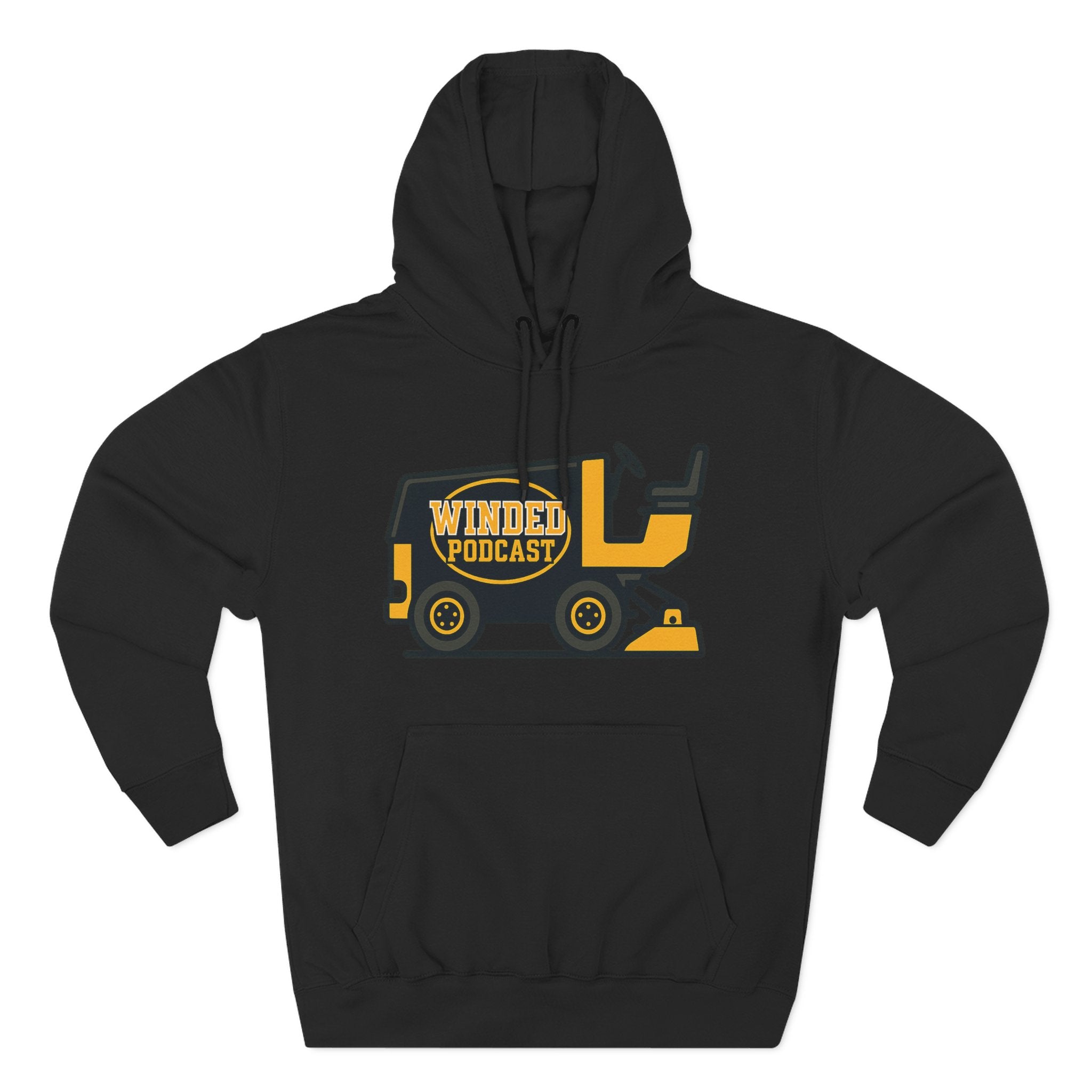 Fleece Hoodie - Winded Podcast Zamboni Logo