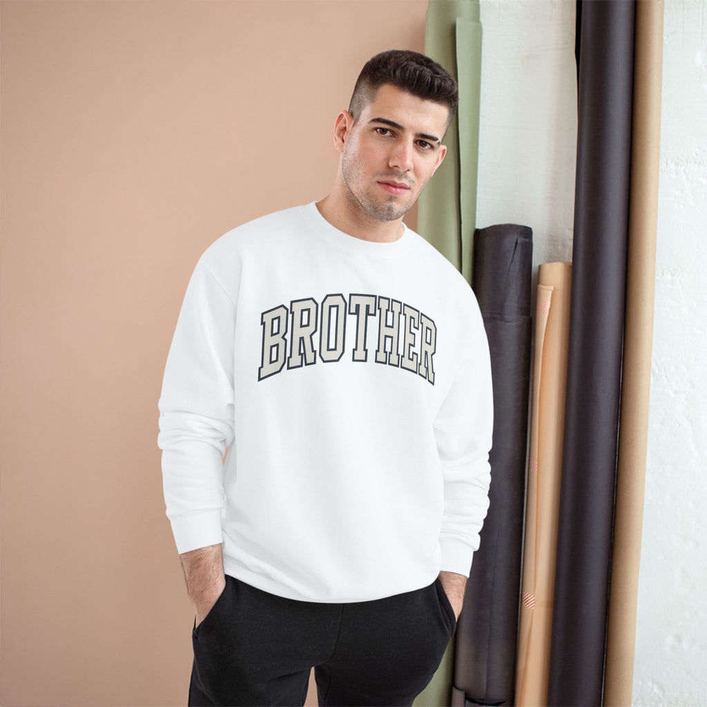 Brother Champion Sweatshirt, Cozy Gift for Siblings, Casual Wear, Family Celebrations, Birthday Present, Trendy Apparel