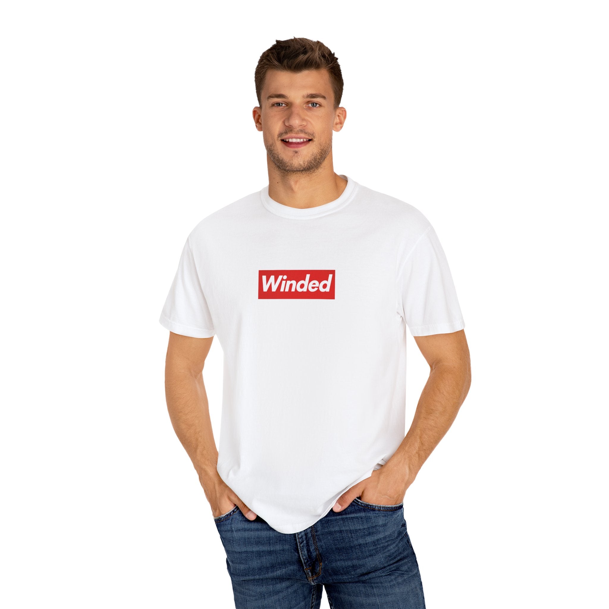 Winded Unisex Garment-Dyed T-Shirt | Casual Fashion Tee, Streetwear Style, Everyday Wear, Gift for Him/Her, Graphic Tee for All Occasions